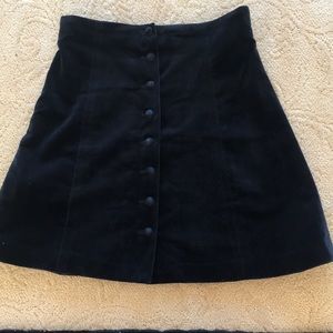 Navy Blue Velvet skirt